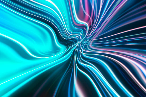 abstract twisted line background - sound wave flash imagens e fotografias de stock