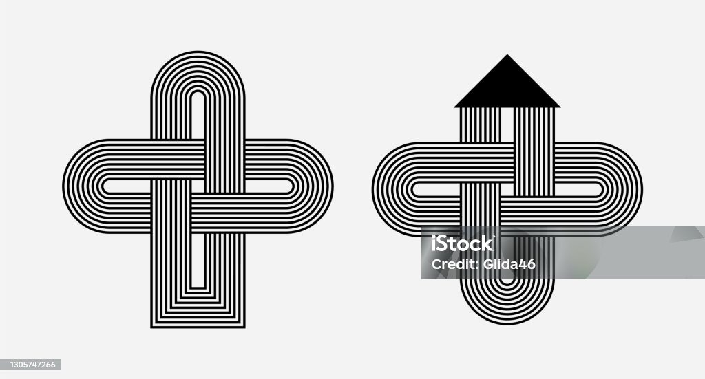Two Side Vector Shape Two Vector Shapes In The Same Style Stock Illustration - Download Image ...
