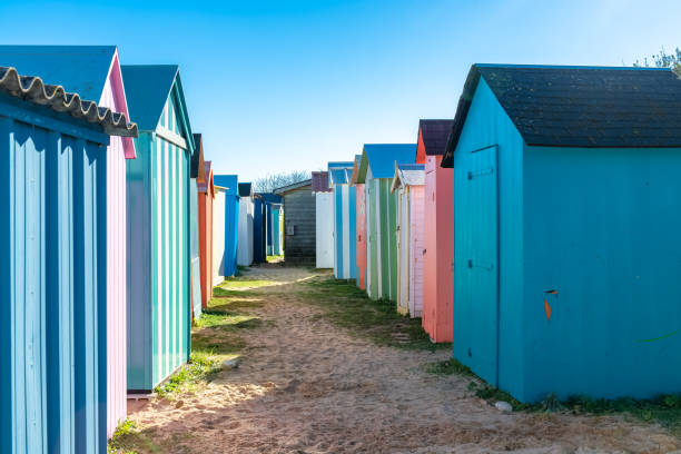 istock Wooden beach cabins 1305752214