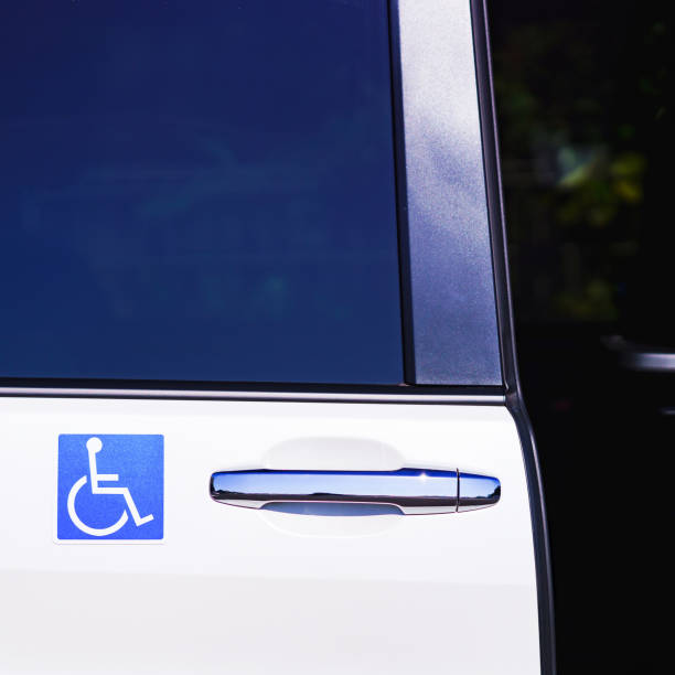 istock wheel chair sign on welfare vehicles 1305761812