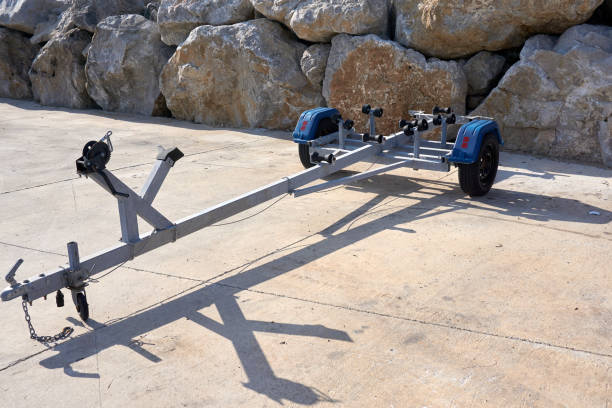 Boat trailer in near plan