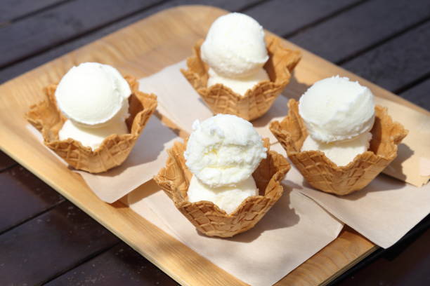 istock Four ice cream on the tray. 1305762859
