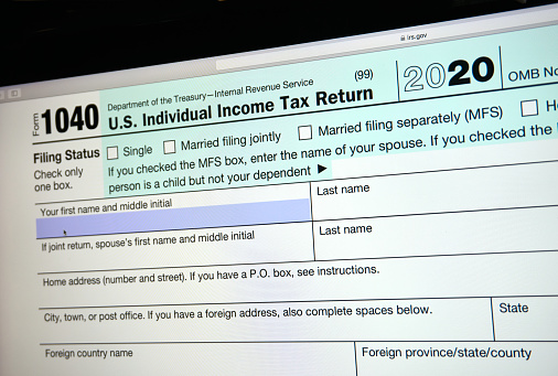 US 1040 Tax Form