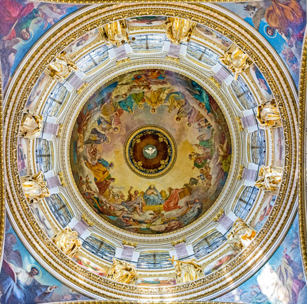 St. Petersburg, Russia - MAY 30, 2017: St. Isaac's Cathedral, Interior ( design ) of the central dome