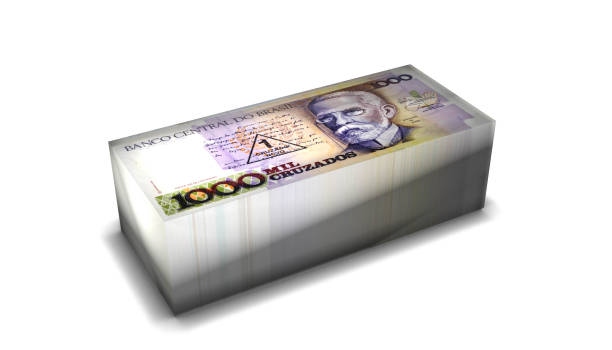 istock Brazil 1000 Cruzeiros Banknotes Money Stack on White Background 1305771366