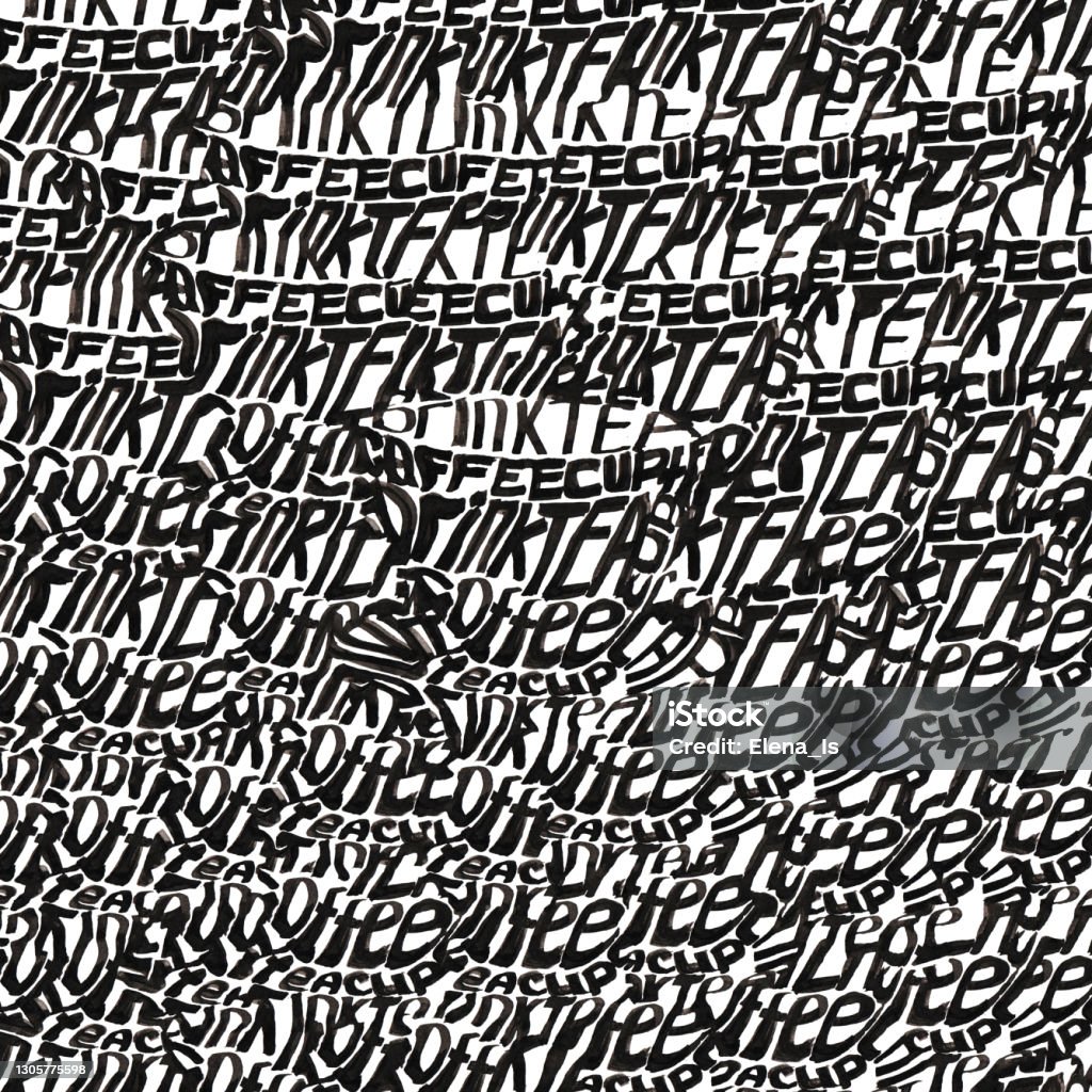 Ink Pattern Vectorized Decorative Letters Stock Illustration - Download ...