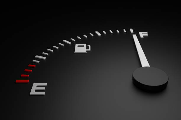 istock Fuel gauge. 3D art design. 3D rendering. 1305788563