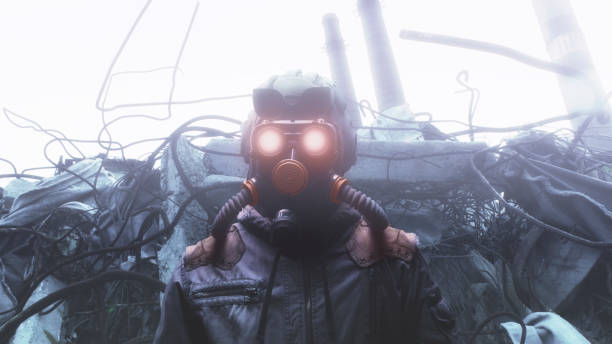 istock Post apocalypse sole survivor man. 1305790916
