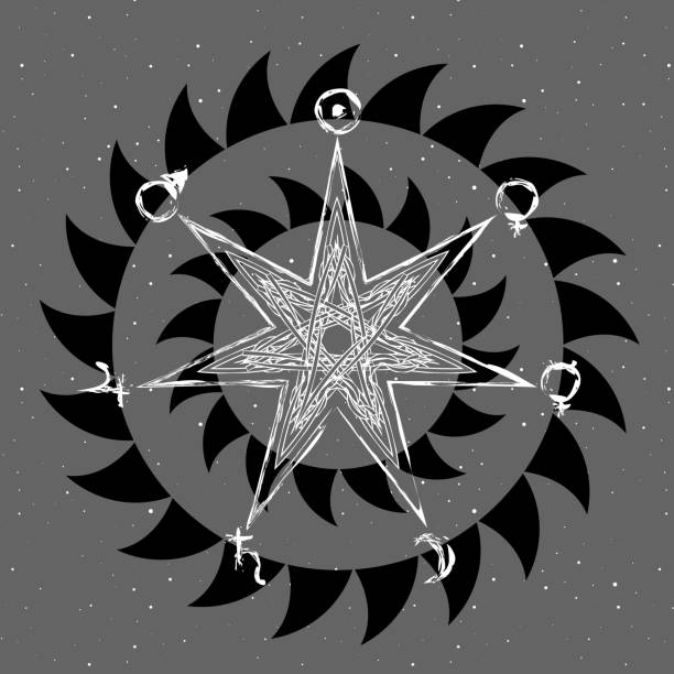 Seven Rayed Heptagram 50+ Heptagram Stock Photos, Pictures & Royalty-Free Images - iStock
