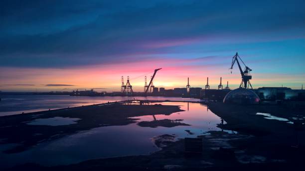 istock Sunrise at the harbor 1305791969