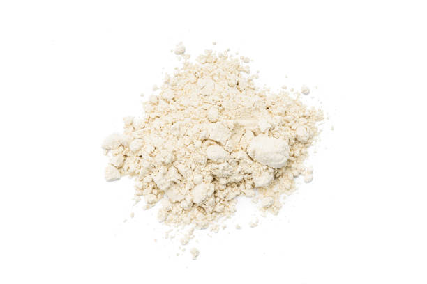 istock dry wasabi powder isolated on a white background. above view 1305793819