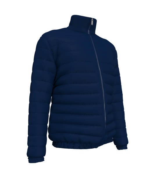 istock Men's warm sport puffer jacket isolated over white background 1305794105