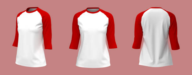 istock Half-sleeves raglan t-shirt mockup 1305794168