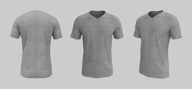 istock men's short sleeve t-shirt mockup in front, side and back views 1305794214