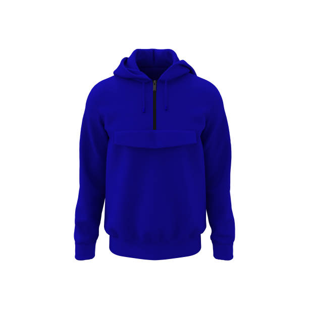 istock men's hooded jacket with half zip for your design mockup for print 1305794304