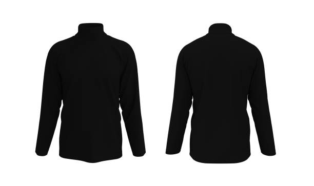 istock Long-sleeve turtleneck shirt mock-up 1305794478