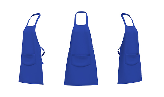 Blank  aprons, apron mockup, clean apron, design presentation for print, 3d illustration, 3d rendering