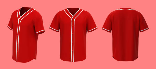 istock Baseball t-Shirt mockup in front, side and back views 1305795150