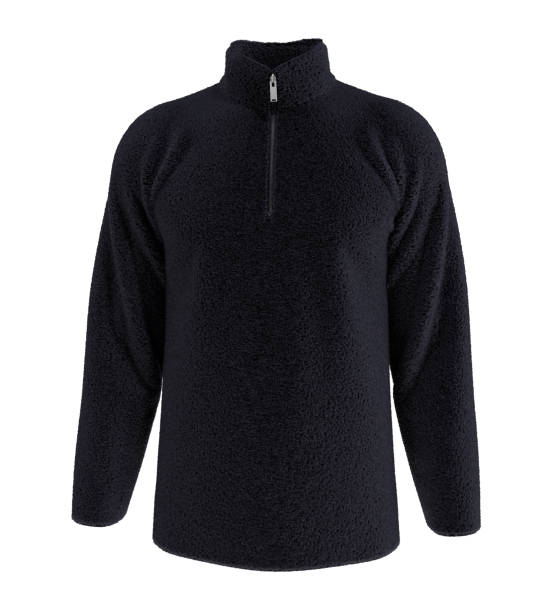 fleece tracksuit top jacket with half zip design, sportswear - velo casaco imagens e fotografias de stock