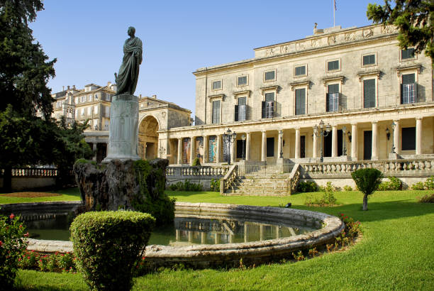 Museum of Asian art in Kerkyra, Corfu island, Greece housed in The Palace of St. Michael and St. George. The statue of Sir Frederick Adam in front stock photo Corfu, Corfu Town, Europe, Greece, Ionian Islands Museum of Asian art in Kerkyra, Corfu island, Greece housed in The Palace of St. Michael and St. George. The statue of Sir Frederick Adam in front stock photo, 28 July 2010 at 10:26
Corfu, Corfu Town, Europe, Greece, Ionian Islands corfu holiday palace stock pictures, royalty-free photos & images