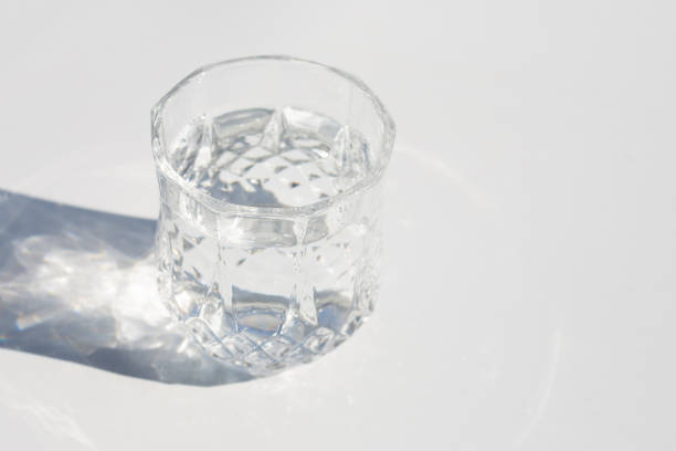 istock Glass of water on white background. 1305809533