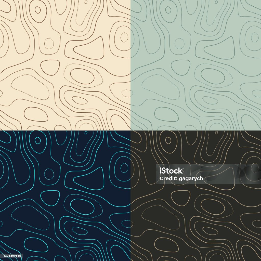 Topography Map Patterns Topography Patterns Stock Illustration - Download Image Now - Pattern ...