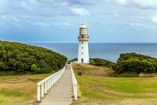 istock The path to the lighthouse is fenced 1305809945