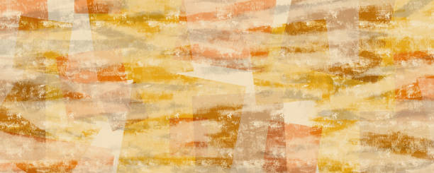 istock Blown abstract background, beige wall with distressed texture and warm autumn colors, elegant painted design. Vintage grunge. Ink brush strokes. 1305810444