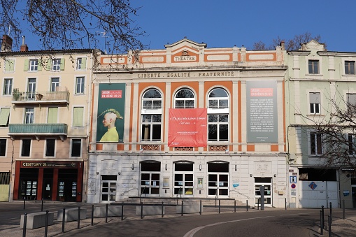 The Cordeliers theater, exterior view, town of Annonay, Ardeche department, France