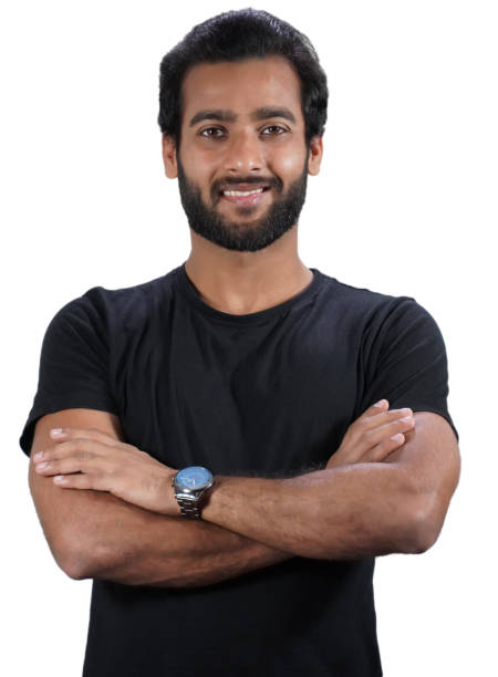 istock A Man portrait in white background 1305816073
