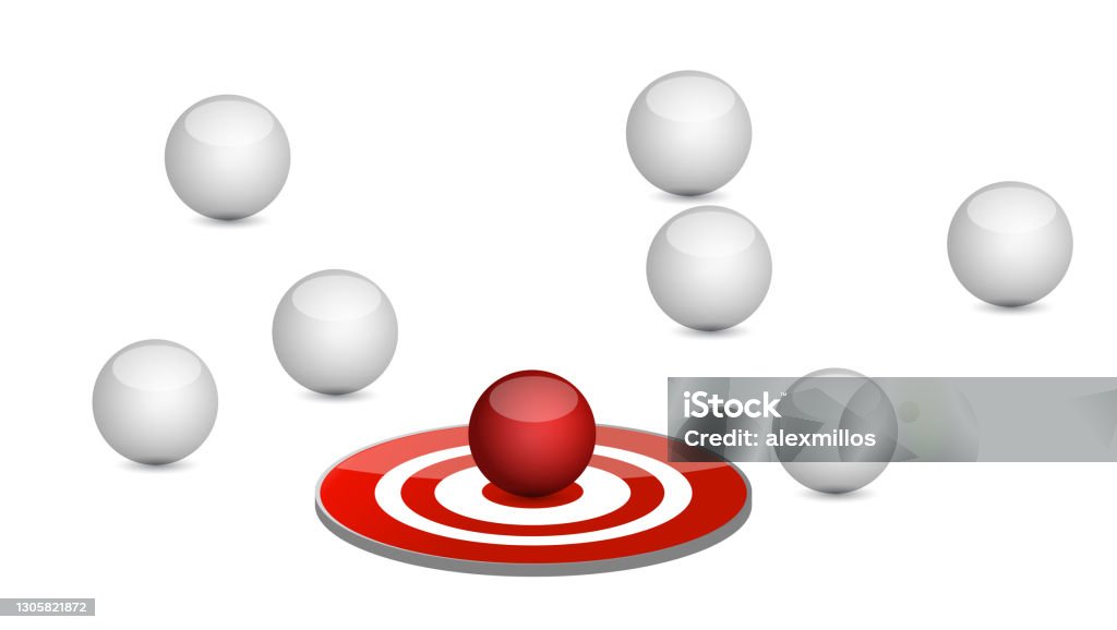 Sphere Target Symbol Spheres Around A Target Illustration Design Stock Illustration ...