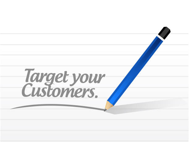 kierowanie na ilustrację wiadomości klientów - crm niche loyalty customer stock illustrations