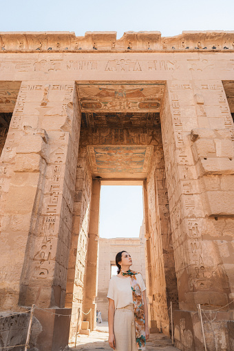 Luxor Temple  on the banks of the Nile Egypt