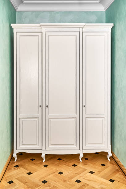 istock White wardrobe in classical style in contemporary hallway 1305822953