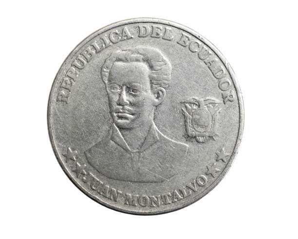 istock Ecuador five centavos coin on a white isolated background 1305824005
