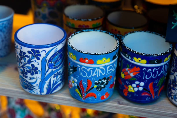 istock Ceramic souvenirs on market in Istanbul. Turkey 1305825604