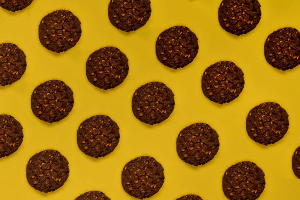 Chocolate chip cookies background