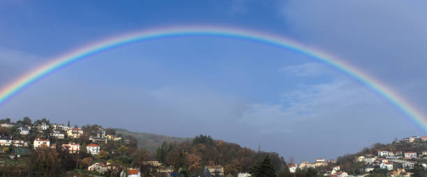 istock Rainbow over the hills of Durtol 1305828121