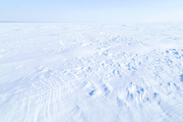 istock Snowy landscape on a cold clear winter day 1305828214