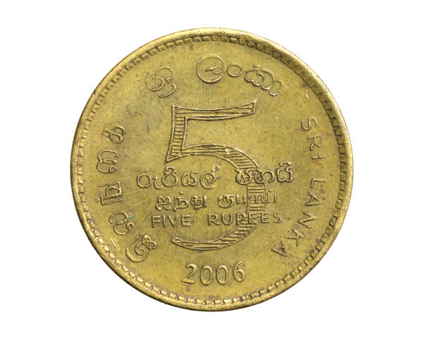 istock Sri Lanka five rupee coin on a white isolated background 1305831320