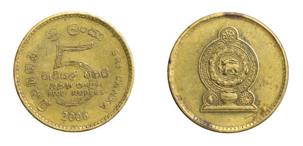 istock Sri Lanka five rupee coin on a white isolated background 1305831329