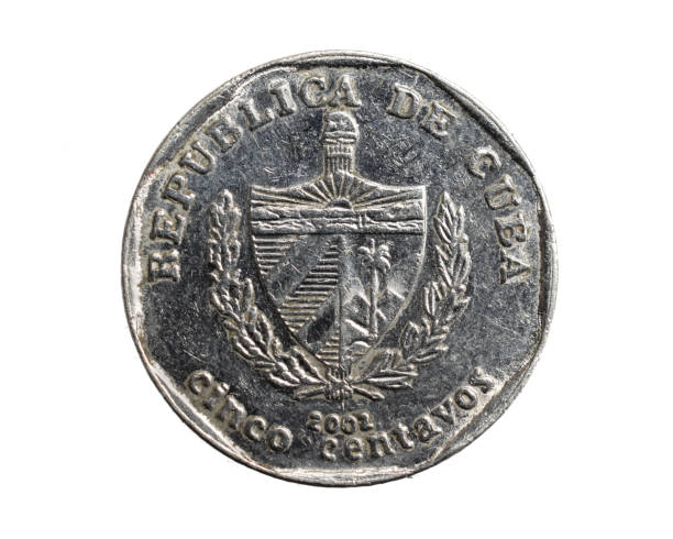 istock Cuba five centavos coin on white isolated background 1305831357