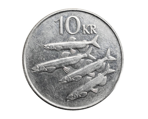 istock Iceland ten crowns coin on white isolated background 1305831377