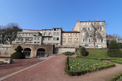 Mignot Park, large green space, town of Annonay, Ardèche department, France