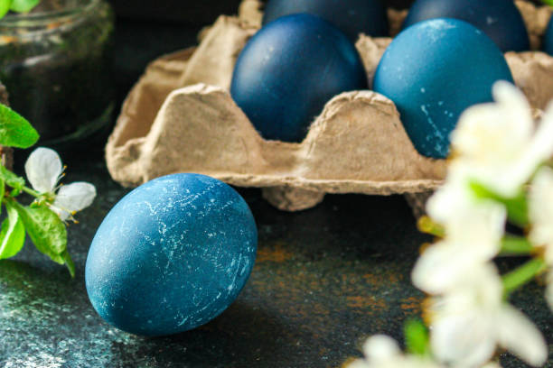 istock easter eggs tasty treat festive table snack rustic healthy meal top view copy space for text food background 1305836530