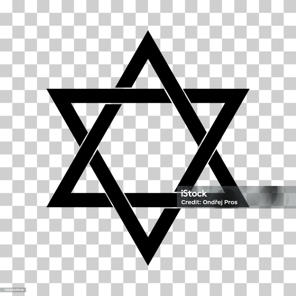 De God Van De Joden David Ster Icoon Israël Symbool Van Religie Jodendom Hexagram Jeruzalem