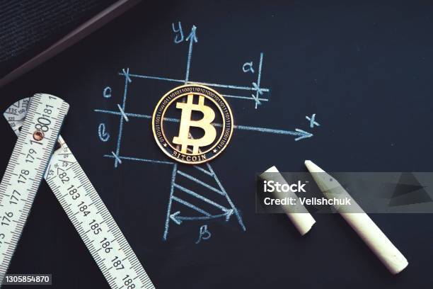 Bitcoin Geometric Harmony Symbol Of Planning Rationality Stock Photo - Download Image Now