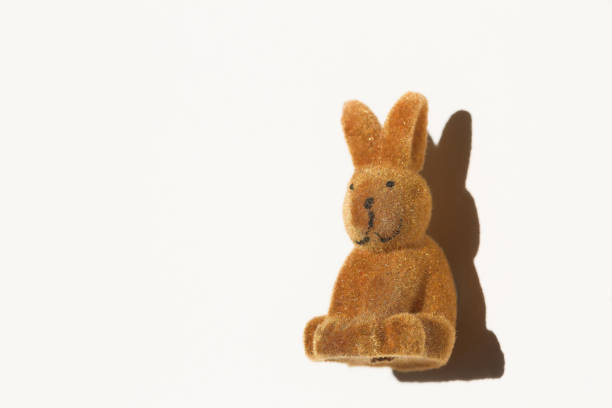 istock Easter bunny in front of white wall 1305857795