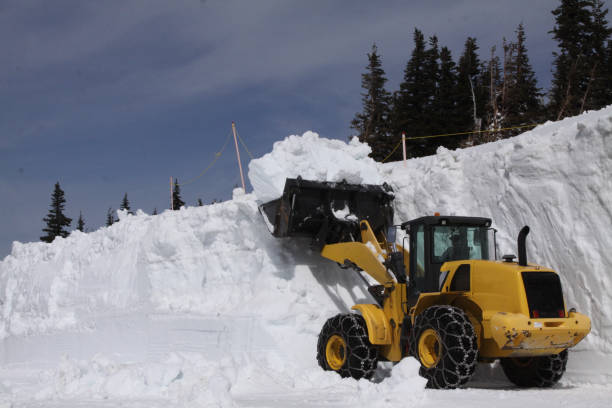 istock Removing Snow From The Parking Lot 1305867203