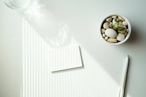 istock White blank business card mockup, template 1305867467